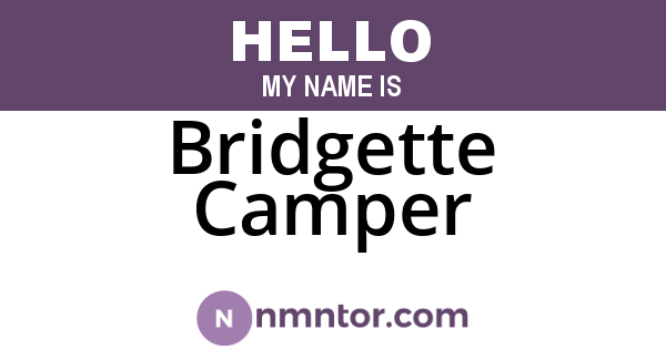 Bridgette Camper