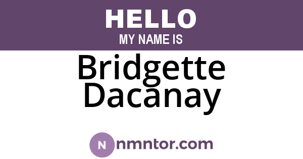 Bridgette Dacanay