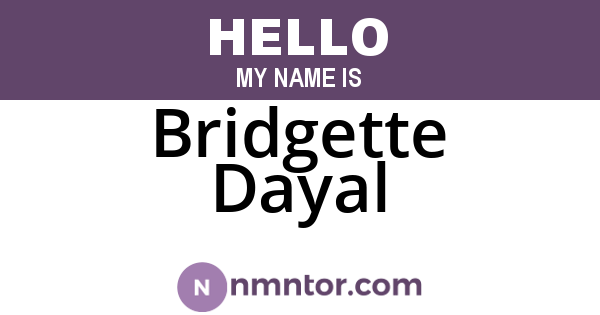 Bridgette Dayal