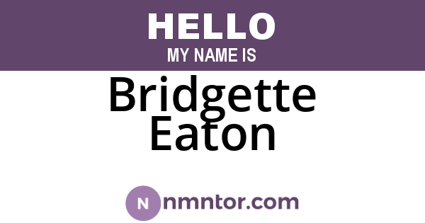 Bridgette Eaton