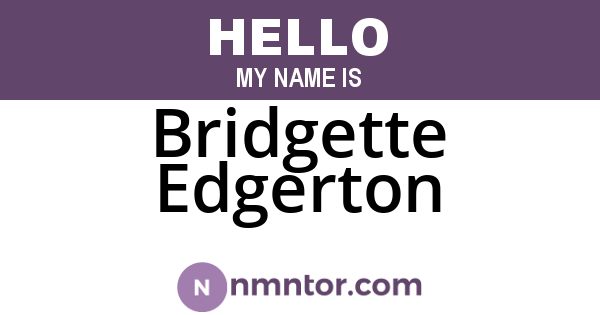 Bridgette Edgerton