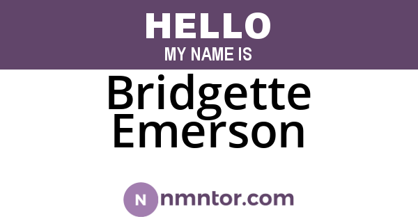 Bridgette Emerson