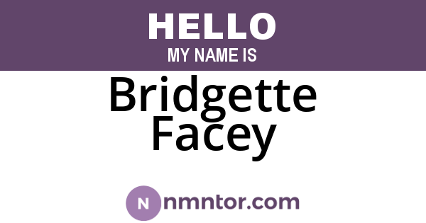 Bridgette Facey