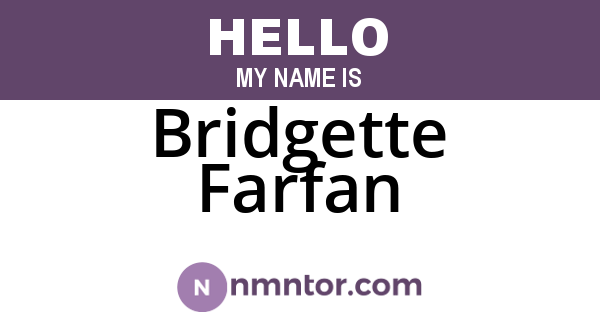 Bridgette Farfan