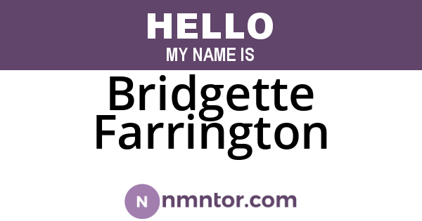 Bridgette Farrington