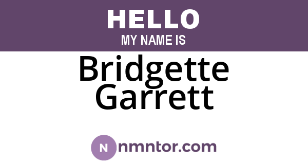 Bridgette Garrett