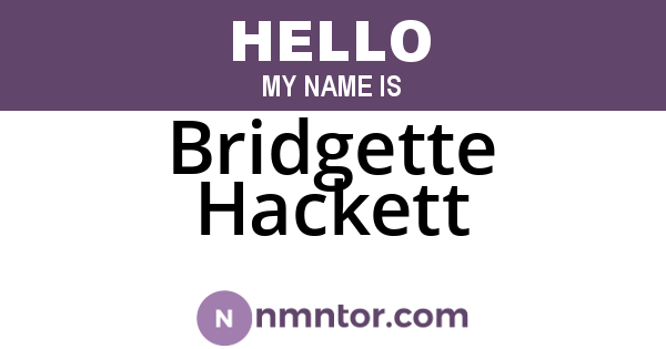 Bridgette Hackett