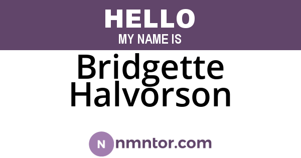 Bridgette Halvorson