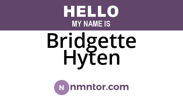 Bridgette Hyten