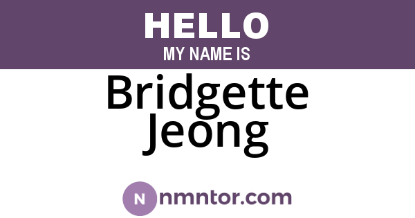 Bridgette Jeong