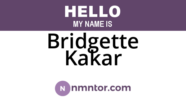 Bridgette Kakar