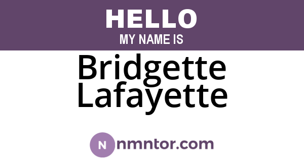 Bridgette Lafayette