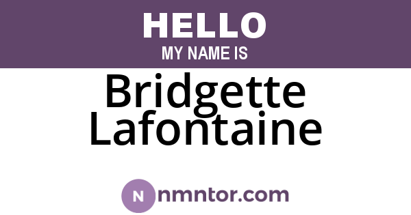 Bridgette Lafontaine