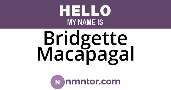 Bridgette Macapagal