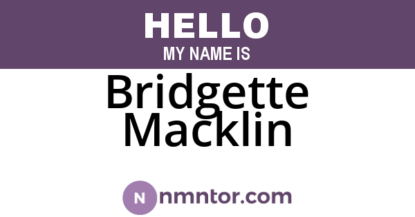 Bridgette Macklin