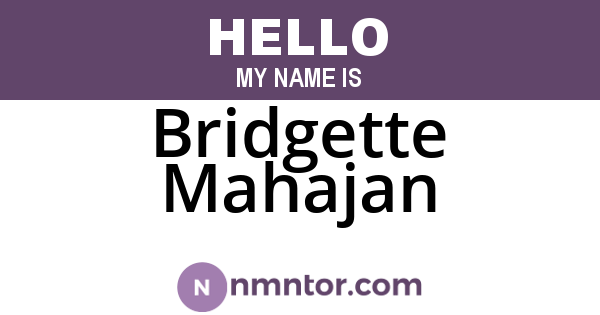 Bridgette Mahajan