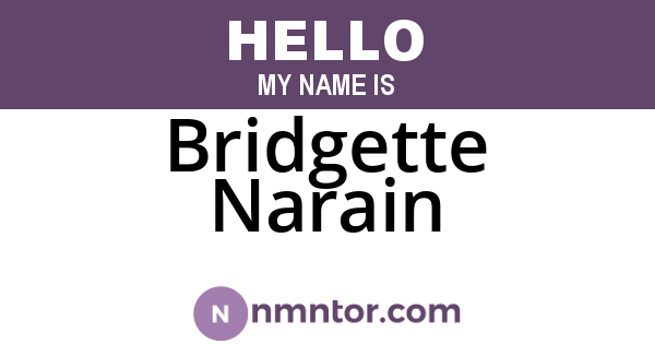 Bridgette Narain