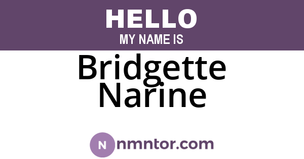 Bridgette Narine