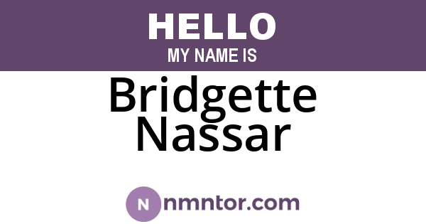Bridgette Nassar