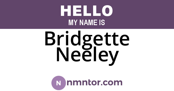 Bridgette Neeley