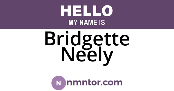 Bridgette Neely