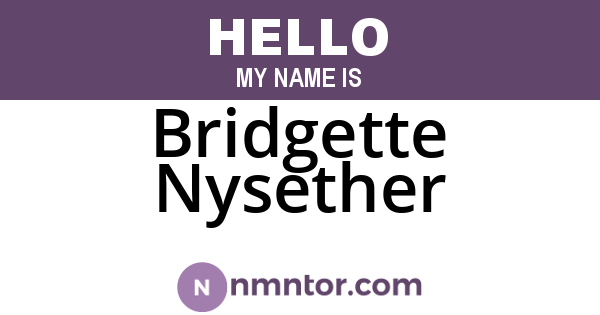 Bridgette Nysether