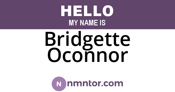Bridgette Oconnor