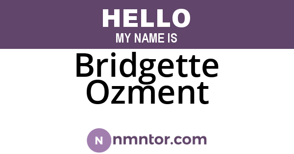 Bridgette Ozment