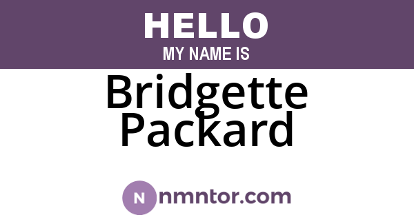 Bridgette Packard