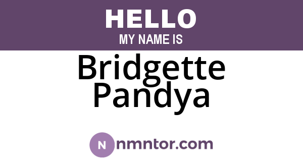 Bridgette Pandya