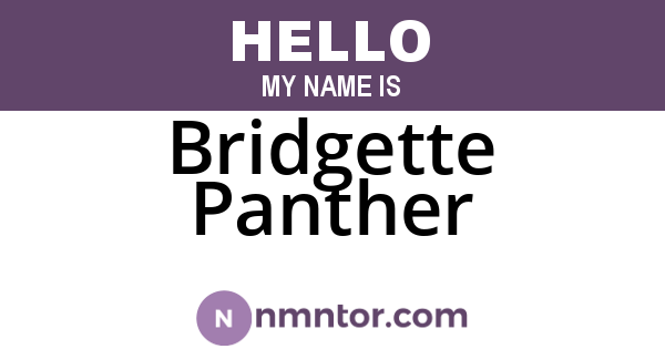 Bridgette Panther