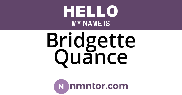 Bridgette Quance
