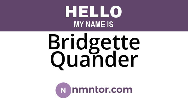 Bridgette Quander