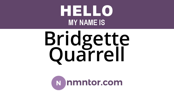 Bridgette Quarrell