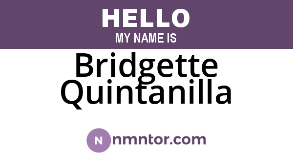 Bridgette Quintanilla