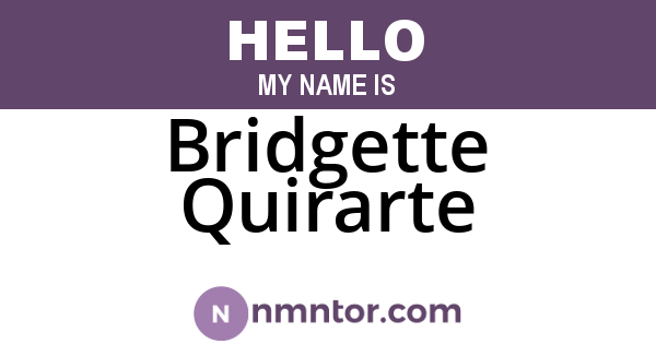 Bridgette Quirarte