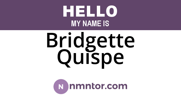 Bridgette Quispe