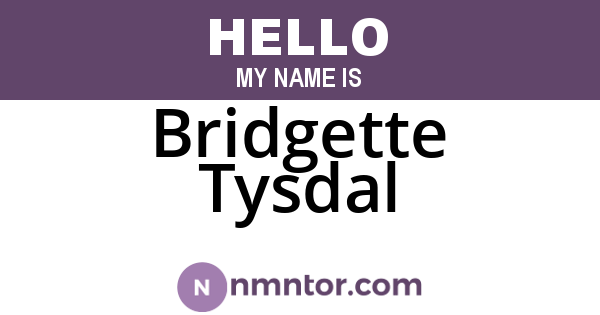 Bridgette Tysdal
