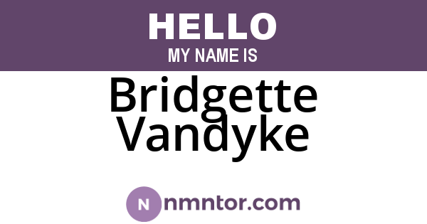 Bridgette Vandyke