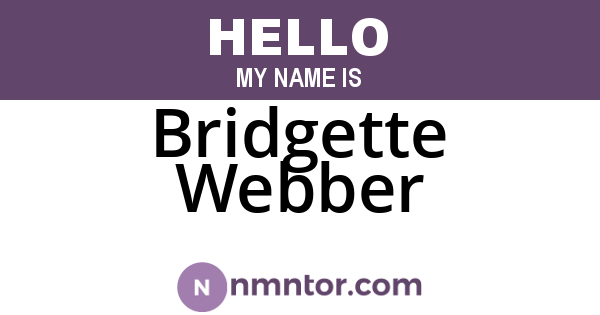 Bridgette Webber