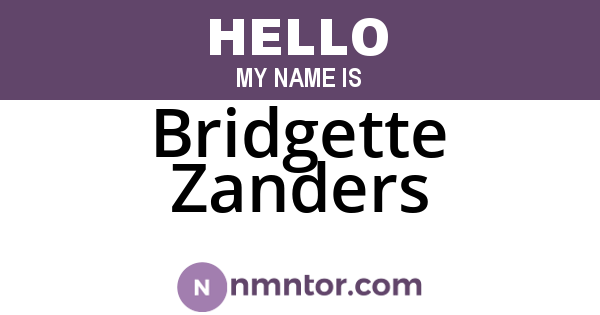 Bridgette Zanders