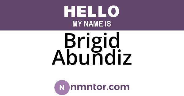 Brigid Abundiz