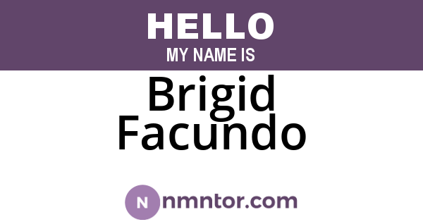 Brigid Facundo