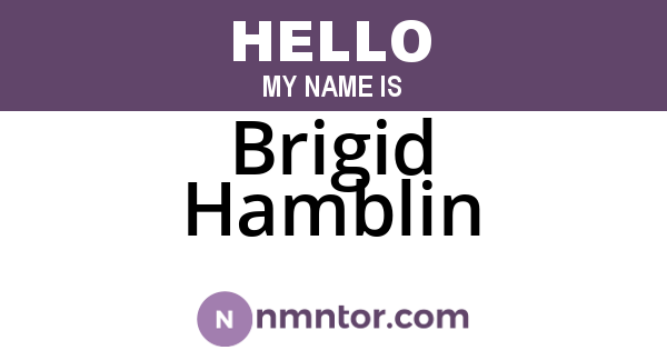 Brigid Hamblin