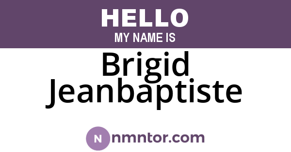 Brigid Jeanbaptiste