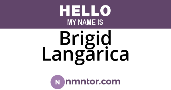 Brigid Langarica
