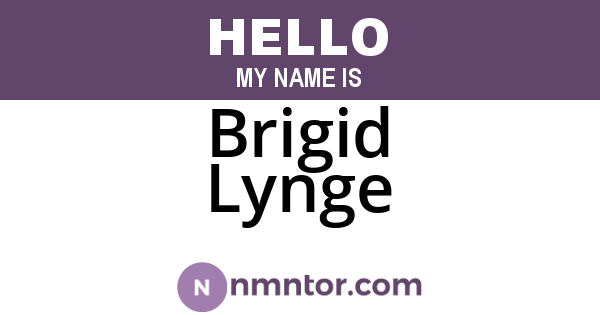 Brigid Lynge