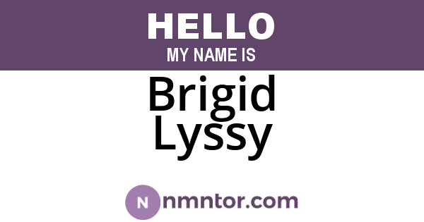 Brigid Lyssy