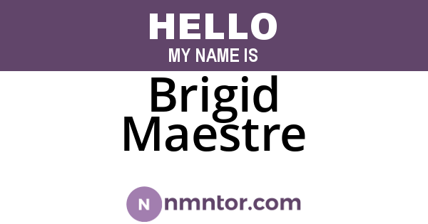 Brigid Maestre
