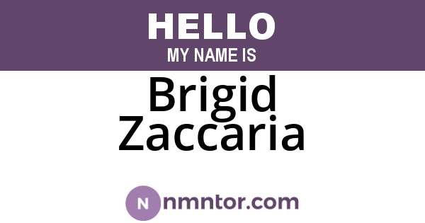 Brigid Zaccaria